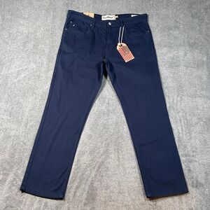 Tailor Vintage Mens Navy Blue Stretch Casual Chinos Pants Size 32x32 NWT